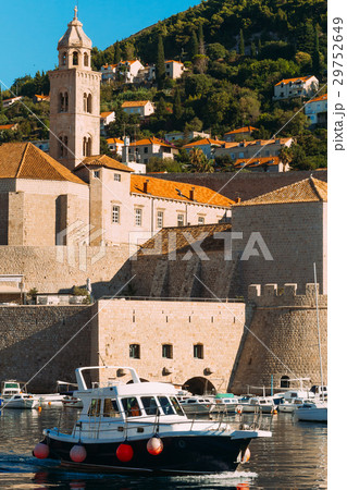 The boat dock near the old city of Dubrovnik The boat dock near the old city of Dubrovnik 29752649