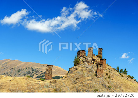 Fortress Keselo in Upper Omalo village. Tusheti Fortress Keselo in Upper Omalo village. Tusheti 29752720