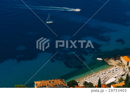 Sailboat near the old town of Dubrovnik Sailboat near the old town of Dubrovnik 29753403
