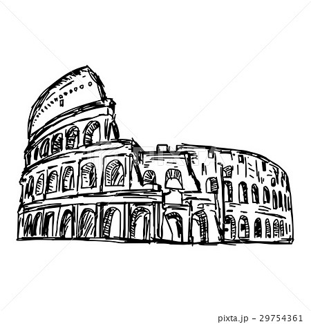 Colosseum Vector Illustrationのイラスト素材