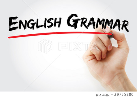 Hand writing English grammar with marker Hand writing English grammar with marker 29755280