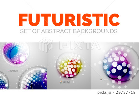 Set of modern futuristic abstract background 29757718