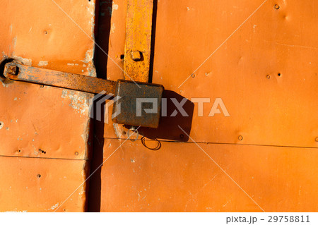 Colored rusty stained metal wall texture pattern. 29758811