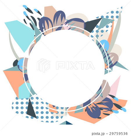 Abstract floral elements paper collage 29759536