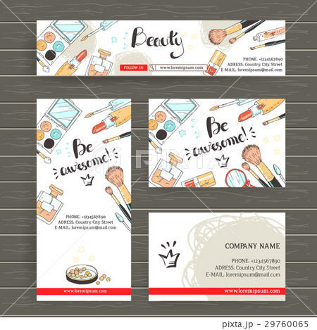 Vector ready design template for makeup artist 29760065