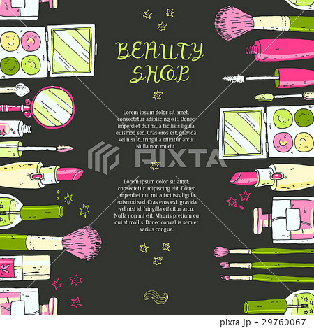 Makeup cosmetics tools background and beauty 29760067