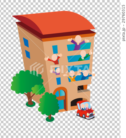 ビルアイコン マンション 建築 住まいのイラスト素材