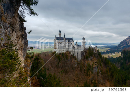 Neuschwanstein Castle fortress In the Bavarian Neuschwanstein Castle fortress In the Bavarian 29761563