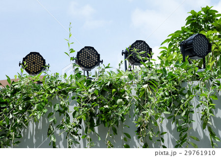 PAR LED lighting equipment on the roof. 29761910