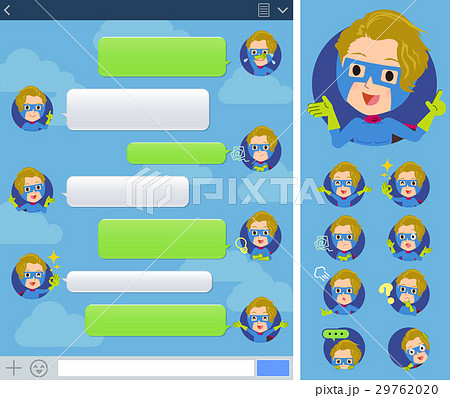 super hero man Blue Green sns window 29762020
