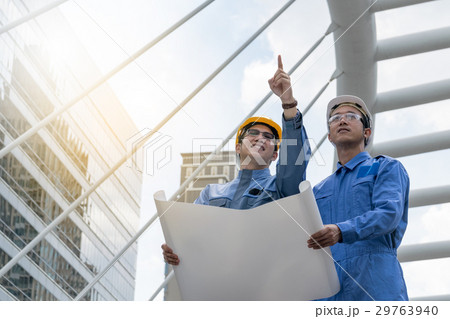 Engineer and Architect working at Construction Engineer and Architect working at Construction 29763940