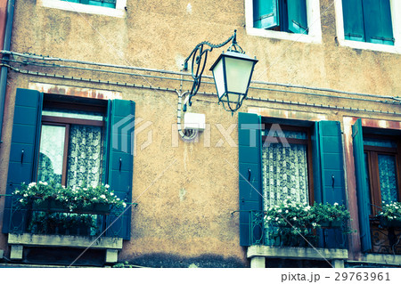 Traditional window of typical old Venice building Traditional window of typical old Venice building 29763961