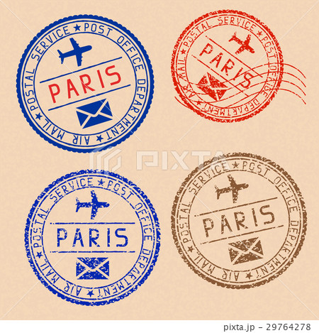 Collection of PARIS postal stamps partially faded 29764278