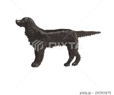 Black dog figure on white background, English 29765975