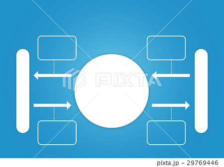 ビジネス フロー図のイラスト素材