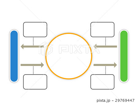 ビジネス フロー図のイラスト素材