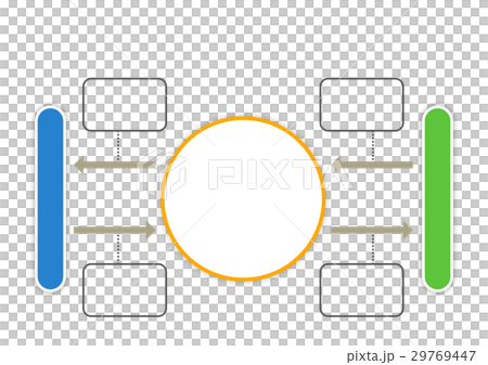 ビジネス フロー図のイラスト素材