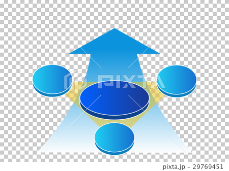 ビジネス フロー図のイラスト素材