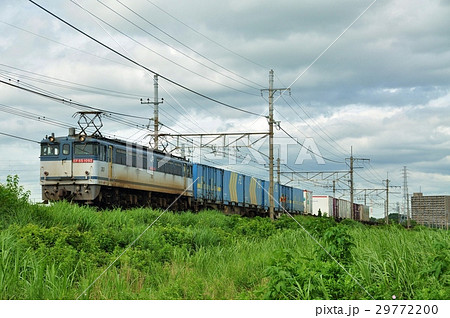 武蔵野線を走るEF65牽引の貨物列車 武蔵野線を走るEF65牽引の貨物列車 29772200