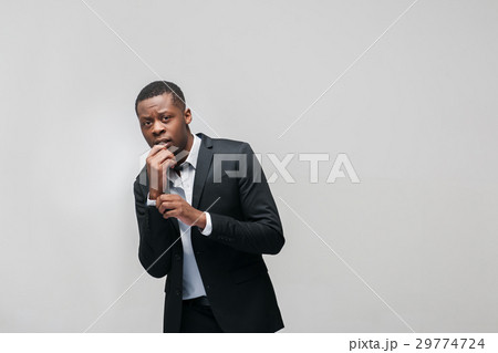 African american guy stressed by personal troubles 29774724