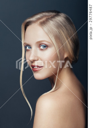 Beauty up portrait of nordic natural blonde woman Beauty up portrait of nordic natural blonde woman 29776487