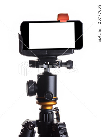 Mobile phone on a tripod 29777698