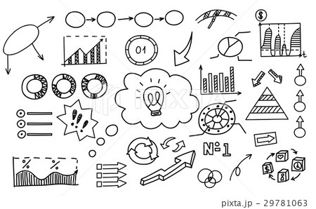 Hand drawn doodle element: chart, graph, diagram.  29781063