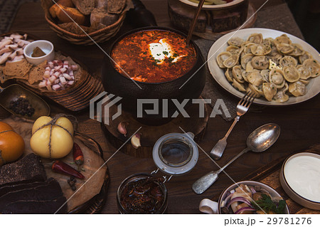 Russian borsch at pot Russian borsch at pot 29781276