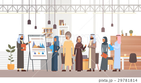 Arab Business People Group Presentation Flip Chart Arab Business People Group Presentation Flip Chart 29781814