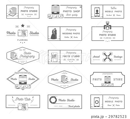 Set of Vector Photo logos and badges Set of Vector Photo logos and badges 29782523