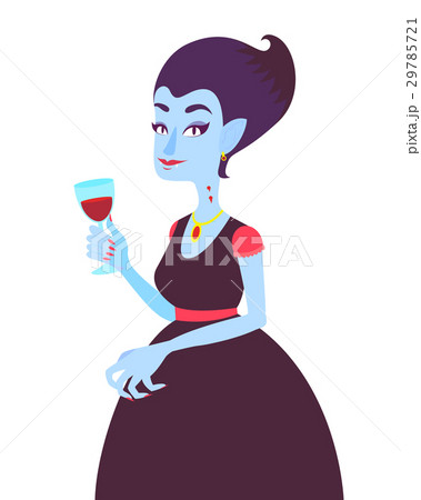 Victorian Vampire Lady. Vector Illustration. 29785721