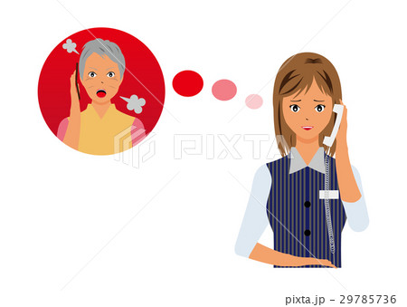 クレーム電話に対応する女性 29785736