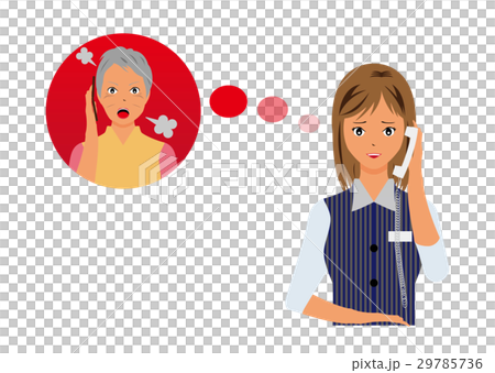 クレーム電話に対応する女性 29785736
