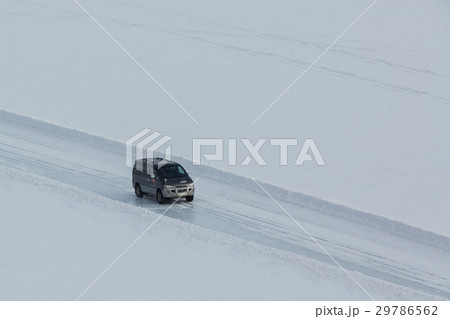 Off-road car rides on ice of Lake Baikal 29786562