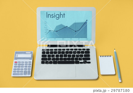 Corporate business line graph report 29787180