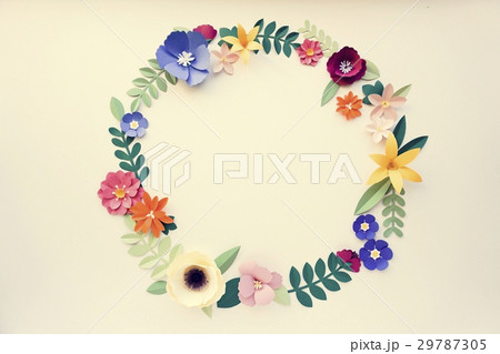 Flowers Handmade Papercraft Art Circle Flowers Handmade Papercraft Art Circle 29787305