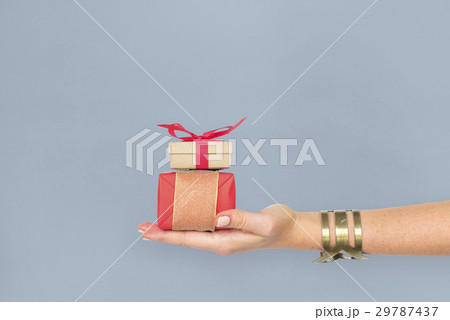 Hand Holding Presents Gifts Seasonal Hand Holding Presents Gifts Seasonal 29787437