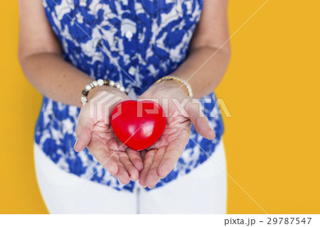Human Hand Holding Heart Love Romance Concept 29787547