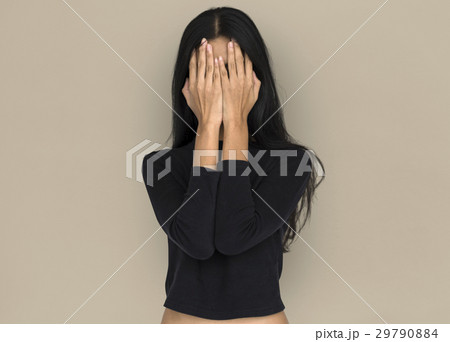 Women Hands Covering Face Studio Women Hands Covering Face Studio 29790884