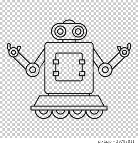 Machine robot on wheels icon, outline style 29792811