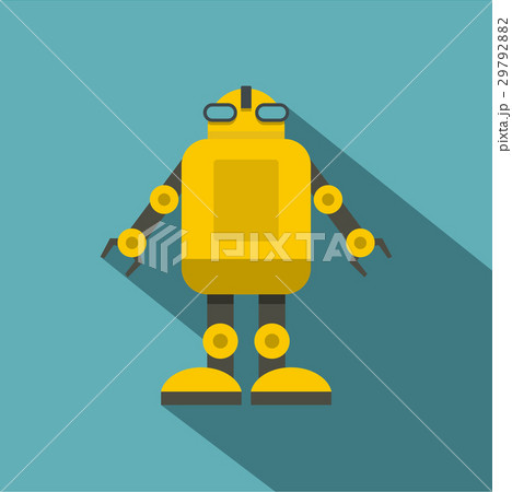 Yellow machine icon, flat style 29792882