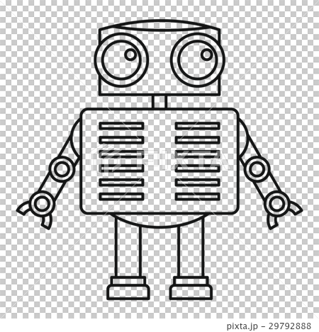 Humanoid robot icon, outline style Humanoid robot icon, outline style 29792888