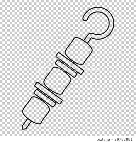 Grilled meat kebab icon, outline style 29792991