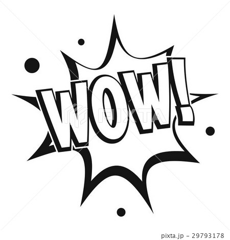 WOW, explosion effect icon, simple style 29793178