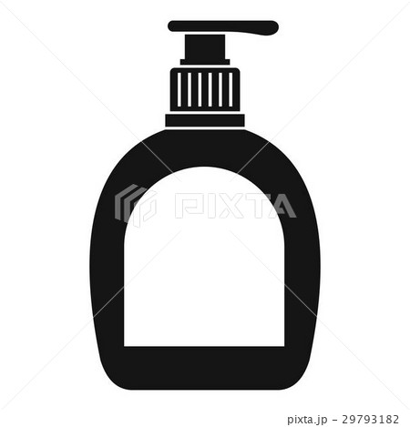 Bottle with liquid soap icon, simple style Bottle with liquid soap icon, simple style 29793182