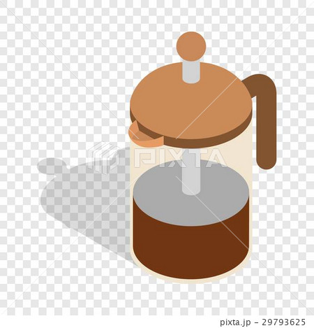 French press coffee maker isometric icon 29793625