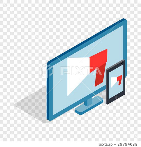 Monitor and tablet isometric icon 29794038