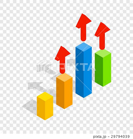 Growth chart isometric icon 29794039