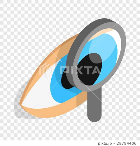 Eye exam isometric icon 29794406