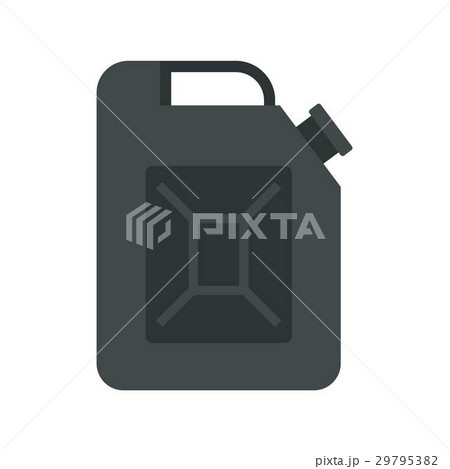 Black jerrycan icon, flat style Black jerrycan icon, flat style 29795382